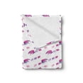 thumbnail image 2 of Polar Bear Soft Flannel Fleece Blanket, Mother and Child Constellation Bears in Watercolor Style Pattern, Cozy Plush for Indoor and Outdoor Use, 50" x 70", Magenta Purple and White, by Ambesonne, 2 of 5