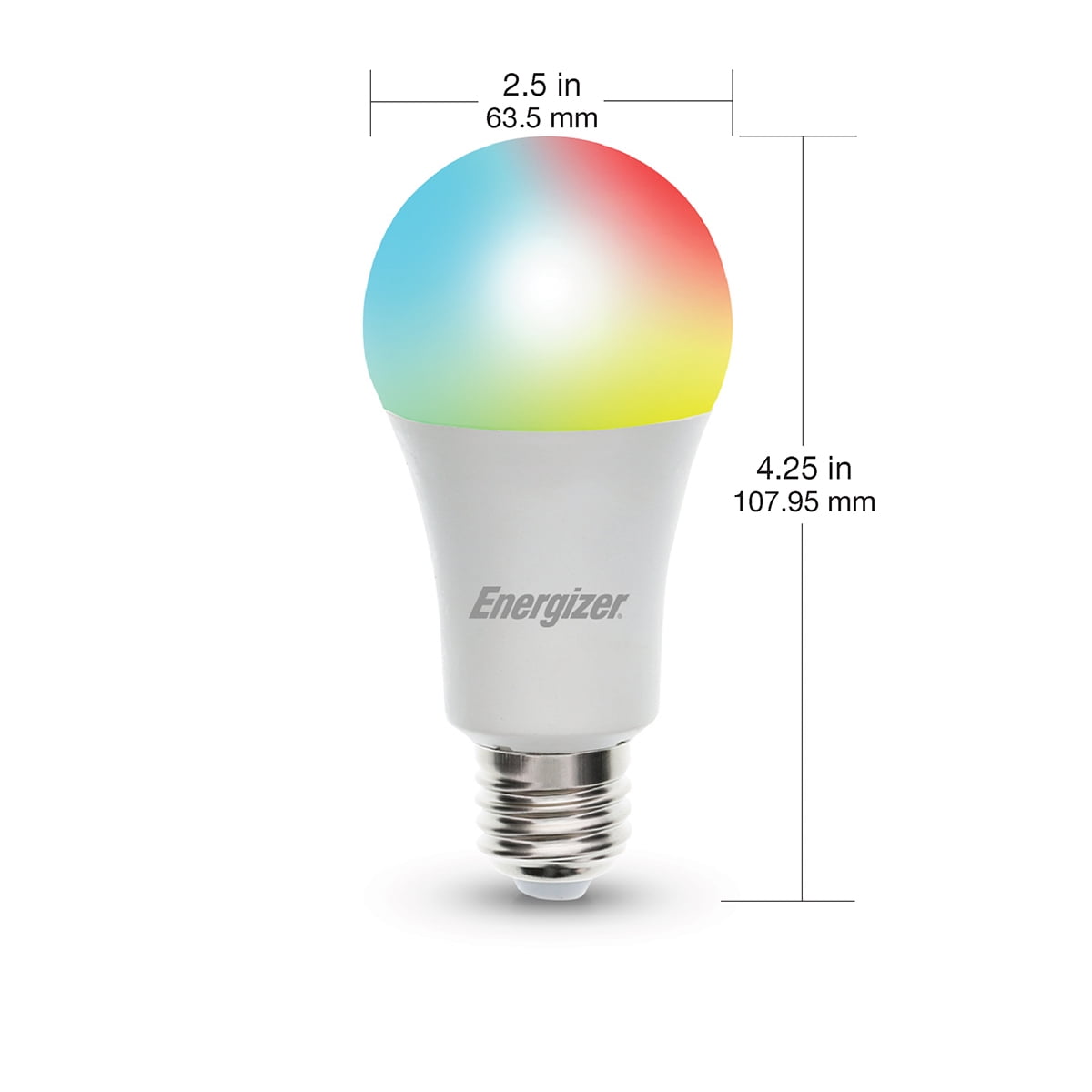 Energizer 24-Pack Smart Wi-Fi Multi-Color and Single White LED Light Bulb, A19 Shape, E26 Base
