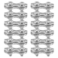 thumbnail image 1 of Miangastore Steel Cable Connectors Rope Clamp 304 Stainless Steel Marine Double Head Design 12Pcs, 1 of 8