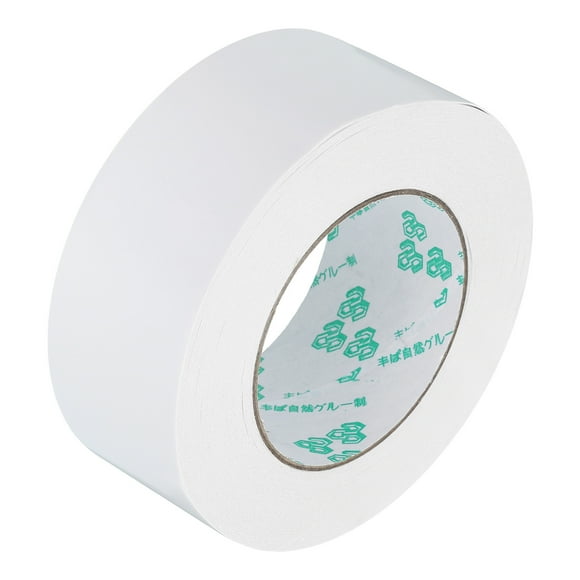 Unique Bargains Double Sided Tape 2 Inch x 55Yards Adhesive Sticky Two Sided Tape for Packing and Craft White 1Pcs
