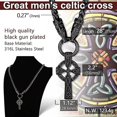 thumbnail image 5 of Chainspromax - Collar vikingo Mjolnir/Fenrir para hombre, con diseño de lobo, celta y runas, cadena de 71 cm, personalizable, acero inoxidable, estilo nórdico vikingo, 5 of 5
