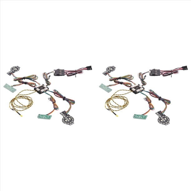 2X Grupo de Luces LED de IluminacióN del Varillaje Delantero Trasero para -4 2021 1/10 RC Coche de Orugas Piezas de ActualizacióN