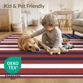 thumbnail image 4 of ODIKA 6'x9' Washable Area Rug Front Door Patriotic Bands Stars Traditional Rectangular Generic for Family Room, Living Room, Master Bedroom, Non-Slip, Easy Care, 4 of 7