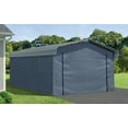 thumbnail image 4 of Arrow 12' x 20' x 7' 29-Gauge Carport with Galvanized Steel Roof Panels and Enclosure Kit, Charcoal, 4 of 17