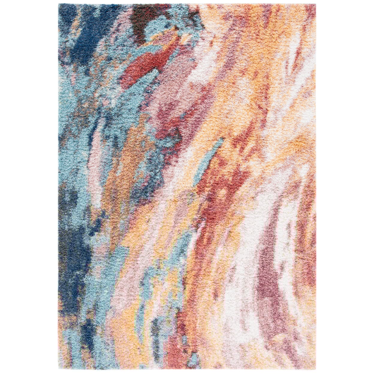 thumbnail image 3 of SAFAVIEH Calista Nicola Abstract Area Rug, Gold/Aqua, 9' x 12', 3 of 6