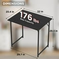 thumbnail image 3 of FDW 32 inch Metal Frame Computer Desk, Modern Style, Perfect for Students and Adults (Black), 3 of 7