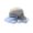 Blue, variant on Women's Elegant Linen-Blend Boater Hat with Large Bow, Sun-Protective Straw Hat for Beach Vacations, Church Events and Summer Outfits, Classic Wide Brim Hat-Blue