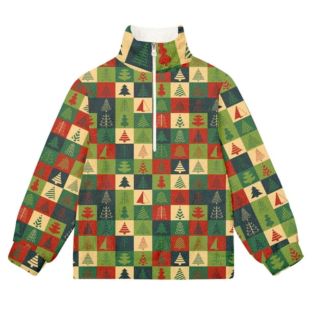 Sudadera para hombre Sudaderas de otoño Moda informal Franela Navidad Estampado en 3D Cuello alto Manga larga Cremallera Odeerbi ODB-5