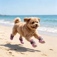 thumbnail image 6 of Dog Shoes for Hot Pavement, Breathable Mesh Summer Dog Boots, Non-Slip Paw Protector for Small Medium Dogs, Beach Walking, Pink, 6 of 7