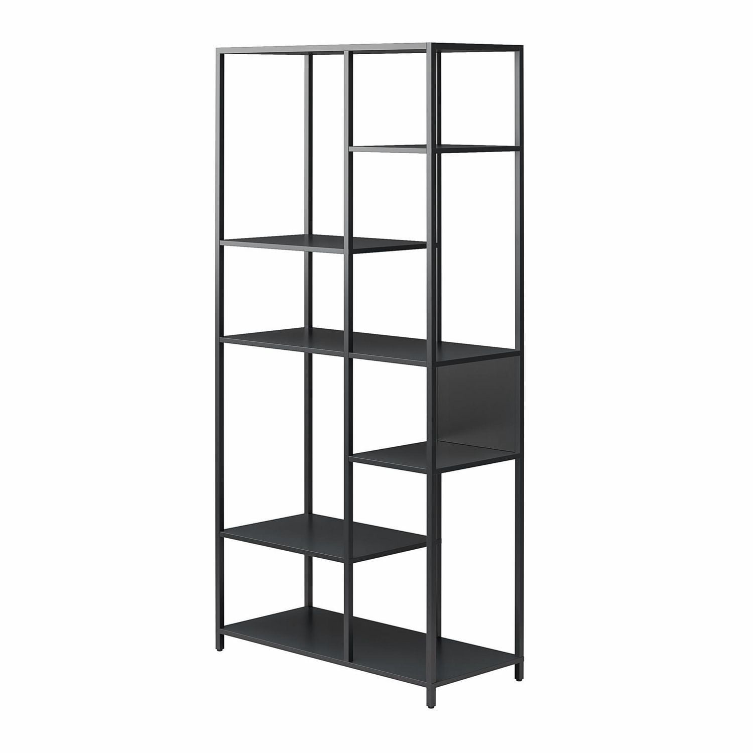 Systembuild Evolution Mission District Metal Bookcase Room Divider, Graphite
