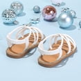 thumbnail image 5 of newwalpole Girls' Toddler Butterfly Sandals Comfy Hook-and-Loop Summer Shoes for Kids White for Size 8.5, 5 of 7