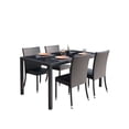 thumbnail image 2 of CorLiving Park Terrace 5 Piece Wicker Patio Dining Set in Black, 2 of 2