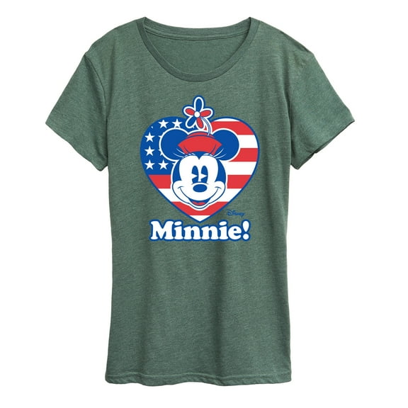 Disney - Minnie Flag Heart - Women's Short Sleeve Graphic T-Shirt