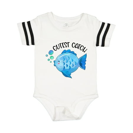 

Inktastic Cutest Catch Cute Blue Fish Gift Baby Boy or Baby Girl Bodysuit