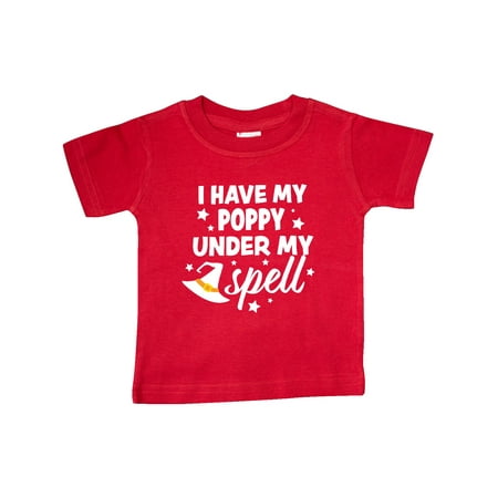 

Inktastic I Have My Poppy Under My Spell with Cute Witch Hat Gift Baby Boy or Baby Girl T-Shirt