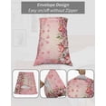 thumbnail image 6 of Valentine's Day Queen Pillow Cases Set of 2 - Microfiber Bed Throw Pillow Covers, Watercolor Roses Love Modern Boho Decorative Lumbar Pillow Cover with Envelope Closure for Sofa/Travel 20"x30", 6 of 6