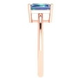 thumbnail image 3 of 1.75 ct Radiant Cut Blue Moissanite Solitaire Engagement Ring for Women in 18K Rose Gold, 3 of 5