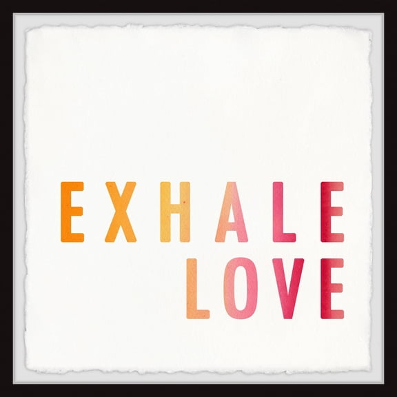 Marmont Hill E x hale Love Gold Ii Framed Wall Art, 12" x 1.5"
