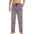 thumbnail image 4 of HPINK-T Mens Sleep Pajama Pants Set Bottoms Motorcycle Lettering Fleece Lounge Sleepwear PJs S, 4 of 7