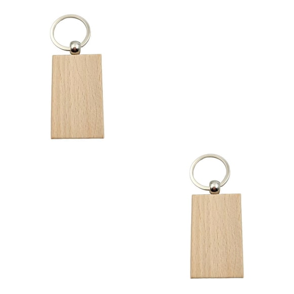 Llavero de DIY Cateissary con colgante de etiqueta blanco 2piezas