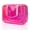 Pink, variant on Large Cosmetic Bag 12x5x8 Inch, Travel Pouch with Top Handle, Durable PVC Zippered Case for Makeup and Travel Essentials