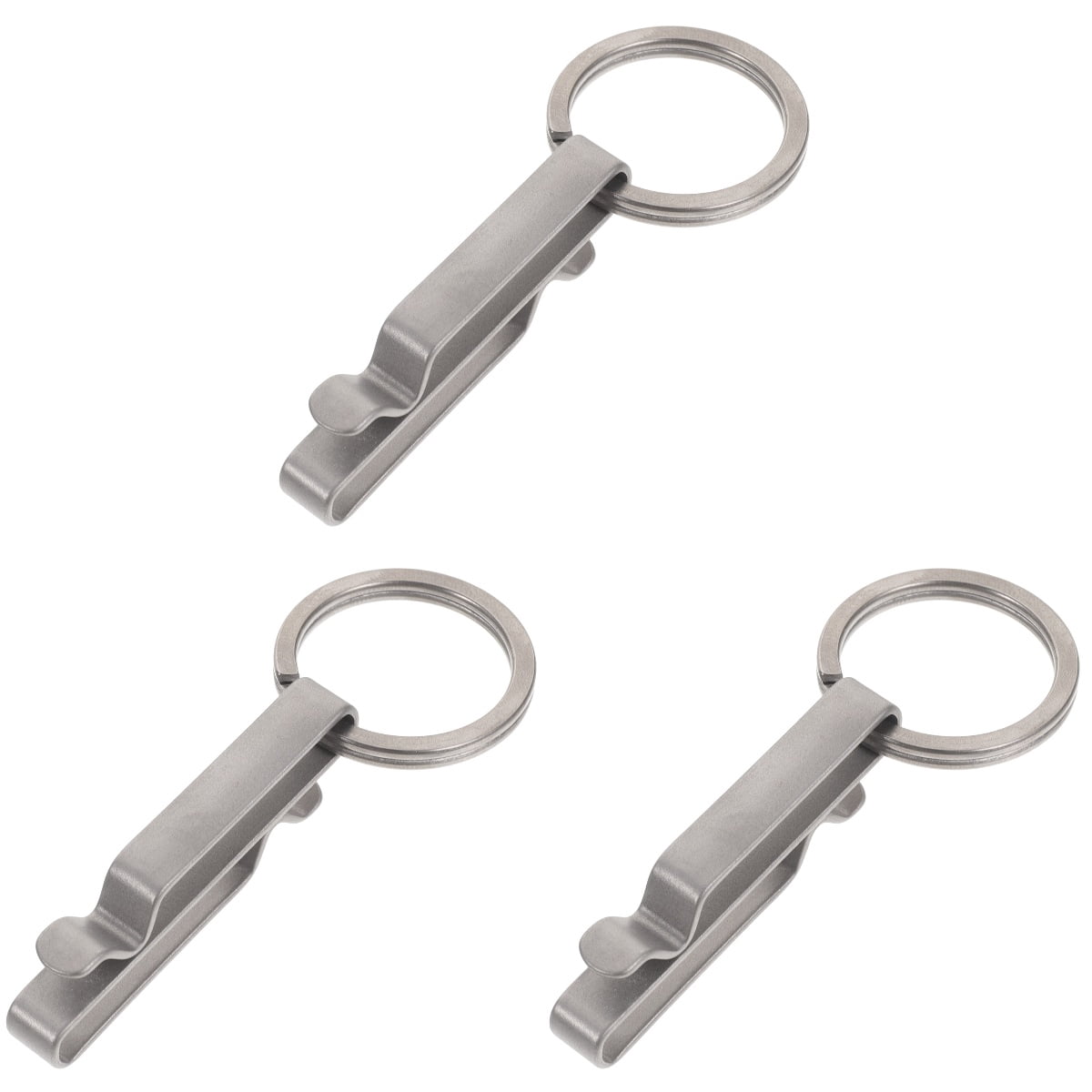 Worgeous 3pcs Key Ring Clip Titanium Carabiner Clip Key Chain Heavy Duty Belt Accessory