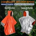 thumbnail image 3 of LJNYFDC Imperméable Portable de Survie d'Urgence Imperméable Réversible Réutilisable Résistant aux Intempéries Poncho de Rétention de Chaleur avec Capuche, 3 of 5