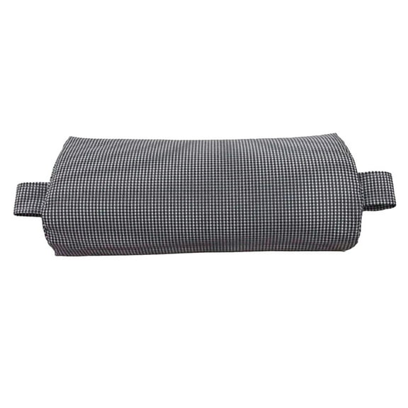 oshhni Patio Chaise Lounge Head Pillow Breathable Soft Attachment Easy Installation White Gray Plaid