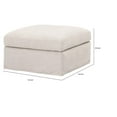 thumbnail image 2 of BenJara 33 Inch Modular Slipcover Ottoman with Wood Frame, Modern Bisque Fabric, 2 of 7