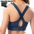 thumbnail image 5 of Zipper Adjustable Sports Bra For Women, High Impact Zip Front Sports Bra Post Surgery Bra With Adjustable Straps High Support, 5 of 5