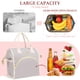 thumbnail image 2 of Bolsa de almuerzo LOKASS con aislamiento, amplia y abierta, de color gris, 2 of 6