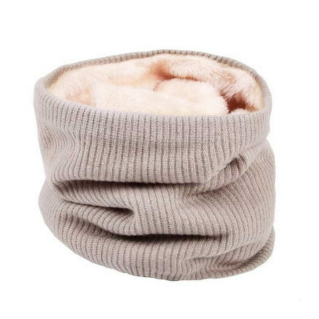 Foulard Infinity Hiver Cache-Cou à Double Couche Tricot Doublé en Molleton Foulards à Boucle Circulaire Cadeaux