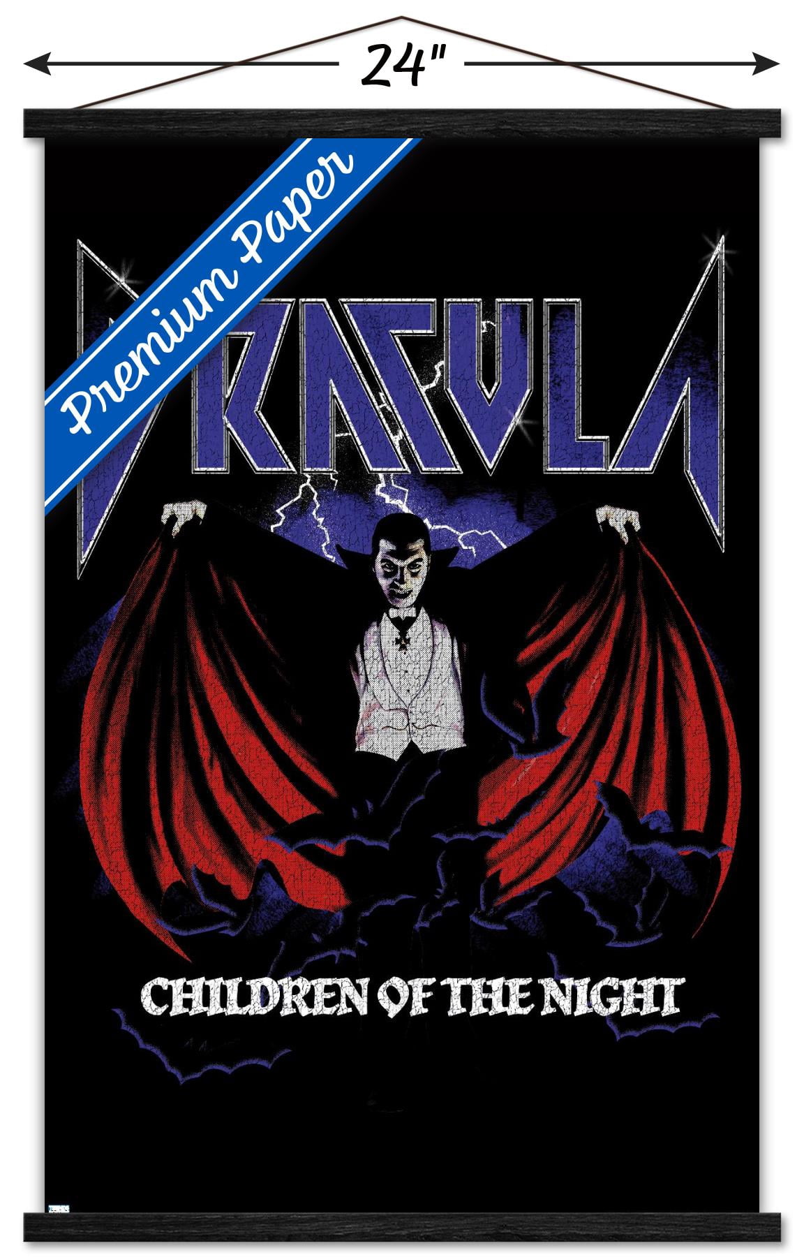 Dracula - Children Of The Night Wall Poster with Magnetic Frame, 22.375" x 34"