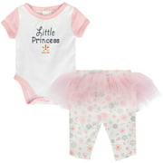 Girls Newborn & Infant White/Pink Houston Astros Princess Bodysuit and Tutu Leggings Set