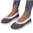 thumbnail image 4 of Bnwani Boots Women Toe Flat Ankle Fleece Comfortable Casual Boot Gray Size 9, 4 of 7