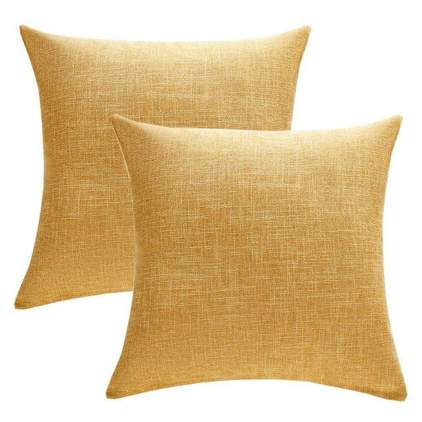 Wendana Set of 2 Mustard Yellow Decorative Throw Pillow ...