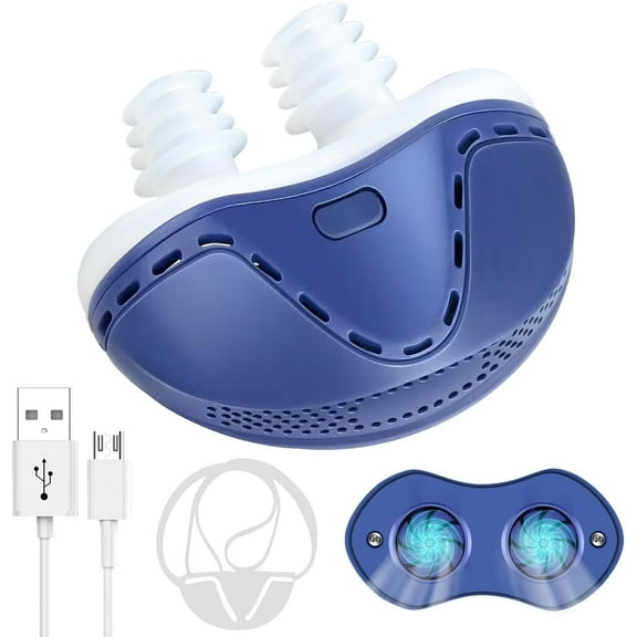 Smart Anti Snoring Devices, Anti-Snoring Device, Electric Anti-Snoring Device, Worry-Free Sleep, Blue