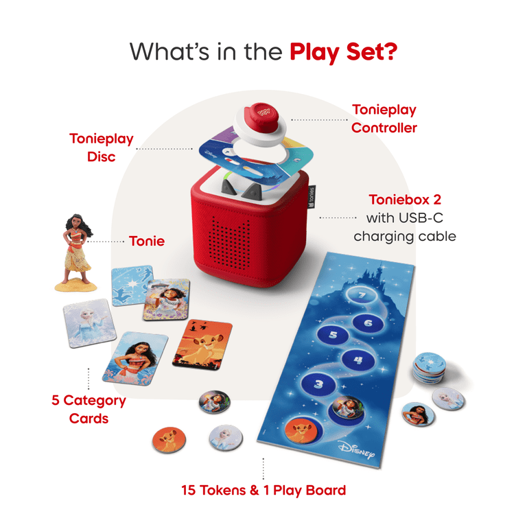 tonies Toniebox 2 Audio Player Full Play Bundle for Kids 1+ with