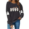 thumbnail image 1 of Ailaofu Halloween Cute Sweatshirt For Women Long Sleeve Pullover Graphic Basic Tops Casual Fall Fashion Sweatshirts, 1 of 7