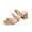 Khaki, variant on Square Toe Heeled Sandals for Women Low Block Heels Sandals Open Toe Chunky Heels Slip on Heeled Sandals for Party Wedding Dress Shoes White 6.5(38)