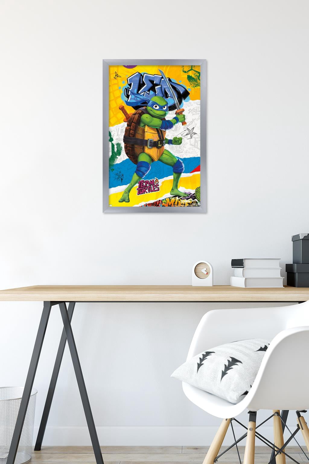 Teenage Mutant Ninja Turtles: Mutant Mayhem - Leonardo Wall Poster, 14.725" x 22.375" Framed