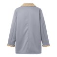 thumbnail image 5 of Men's Winter Lapel Cargo Military Trucker Work Long Fleece-Lined Cotton Jacket Coat Color:Grey Size:L, 5 of 7