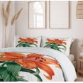 thumbnail image 6 of Ambesonne Summer Orange Duvet Cover Set, Thunberg's Lily Art, 2-Calking, Coconut Burnt Orange, 6 of 7