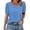 443#Sky Blue, variant on Womens Short Sleeve Tops with Buttons V-Neck Summer Outfits Casual Blouses Shirts Beach Vacation Fall Clothes 2026 Orange XL