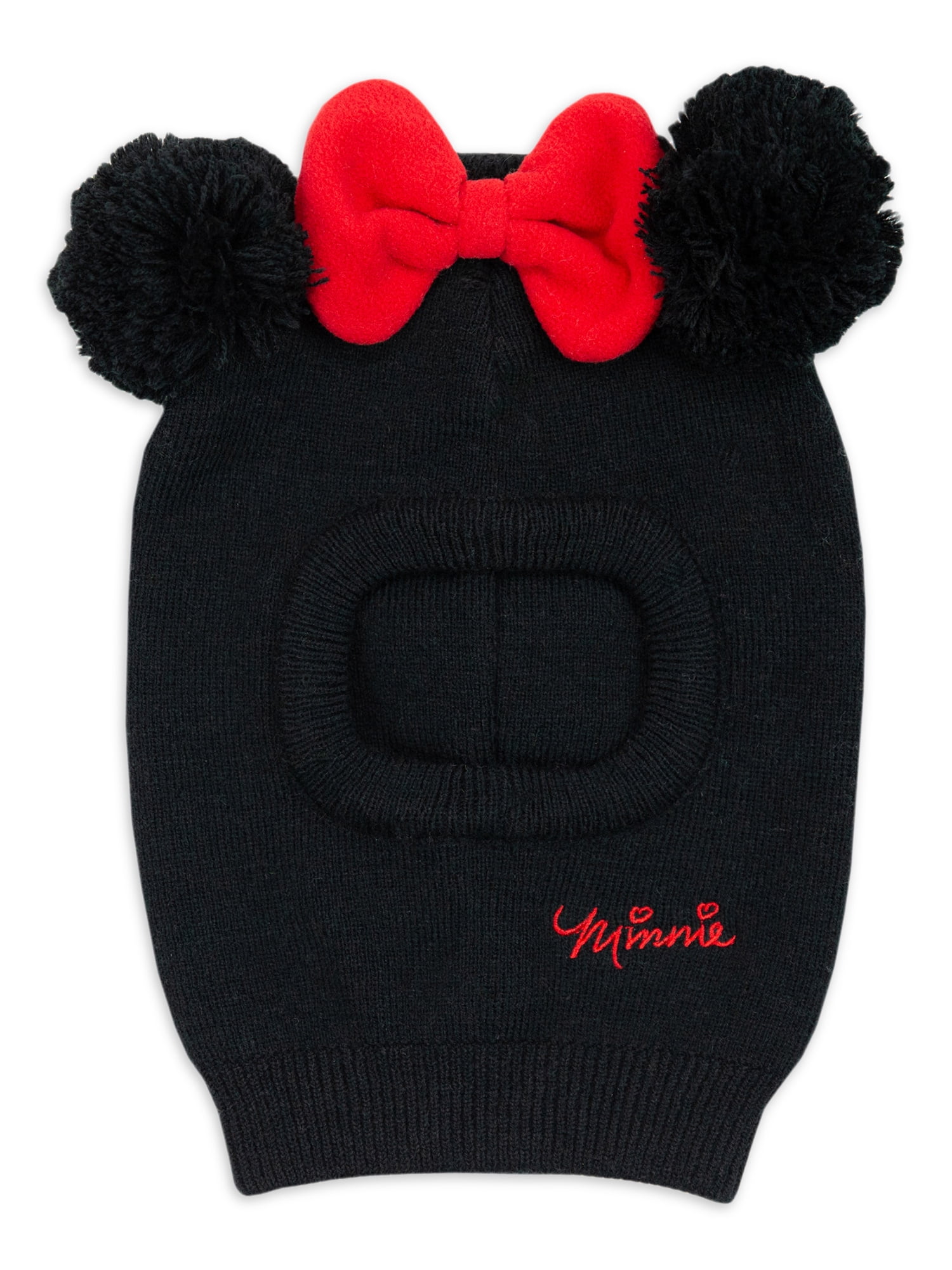 Minnie Mouse Brand Girls Child Black Balaclava Style Hat