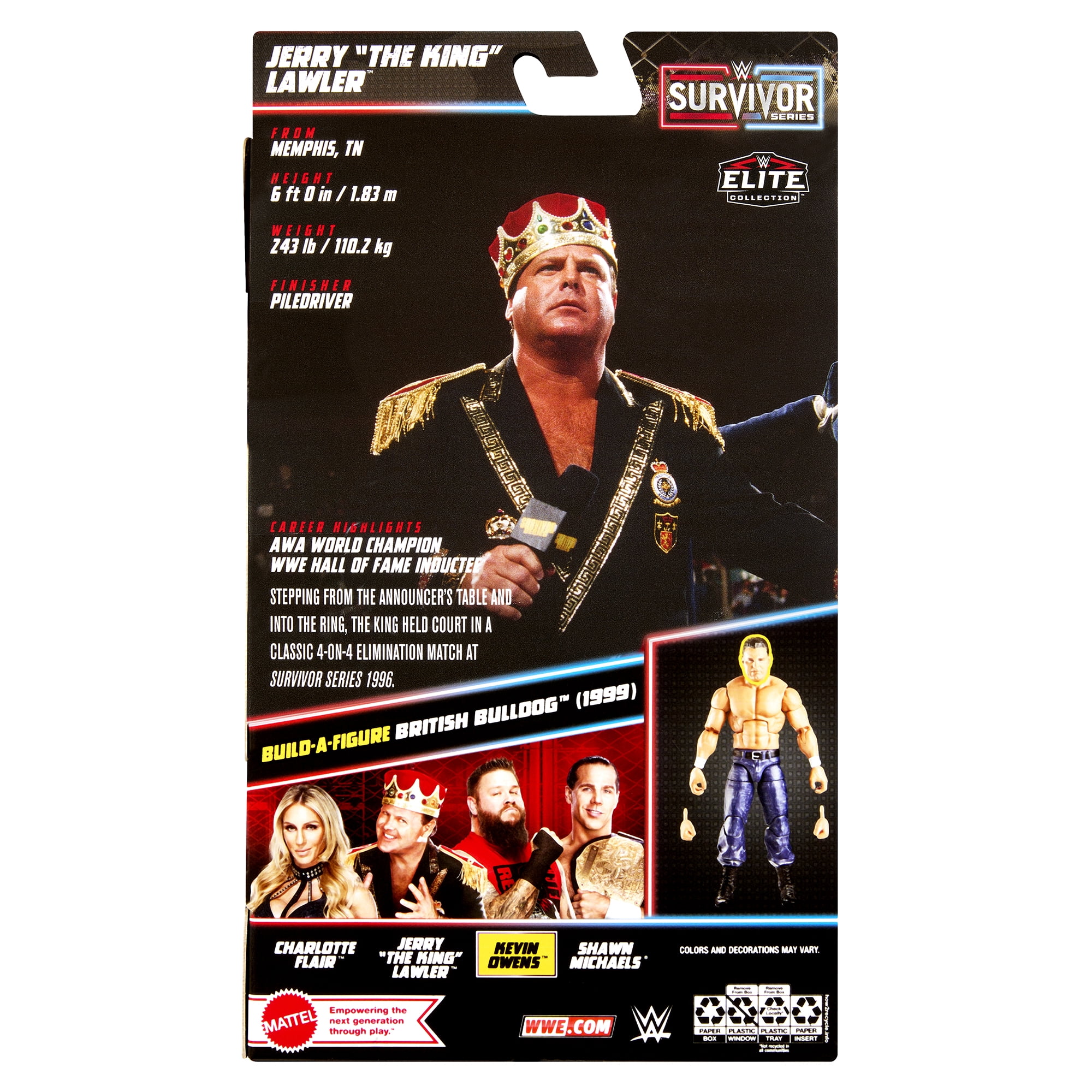 Jerry Lawler - WWE Elite Survivor Series 2023 Mattel WWE Toy Wrestling Action Figure