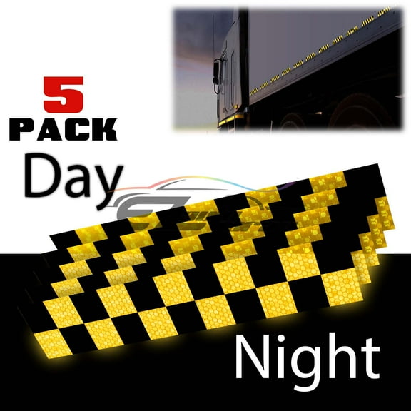 DOT-C2 Conspicuity Checker Reflective Tape Strip 1 Foot Safety Warning Trailer