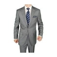 thumbnail image 2 of Salvatore Exte Men's Suit Two Button Jacket Flat Front Pants Stripe, 2 of 4