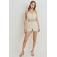 thumbnail image 2 of Knit Laced Buttoned Shoulder Strap Top L, 2 of 6