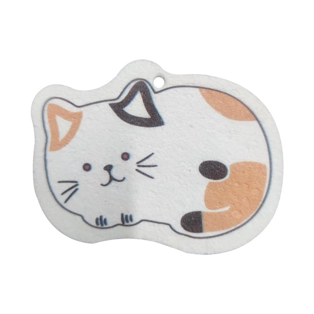 Esponja fregadora con forma de animal, cepillo estropajo para limpieza profunda y resistente. gato calicó